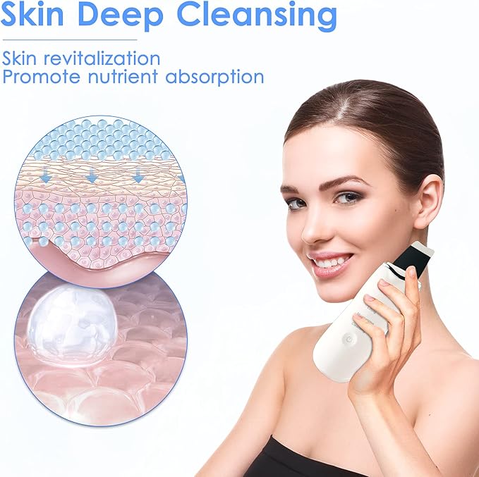 3 - in - 1 Ultrasonic Facial Skin Scrubber - Zambeel