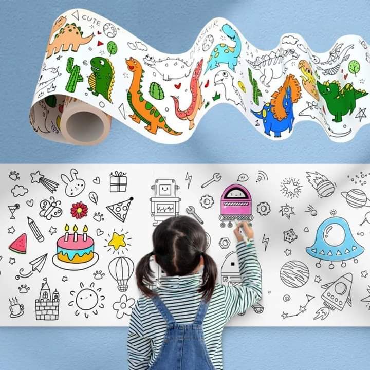 3 - Meter Kids Coloring Roll - Zambeel