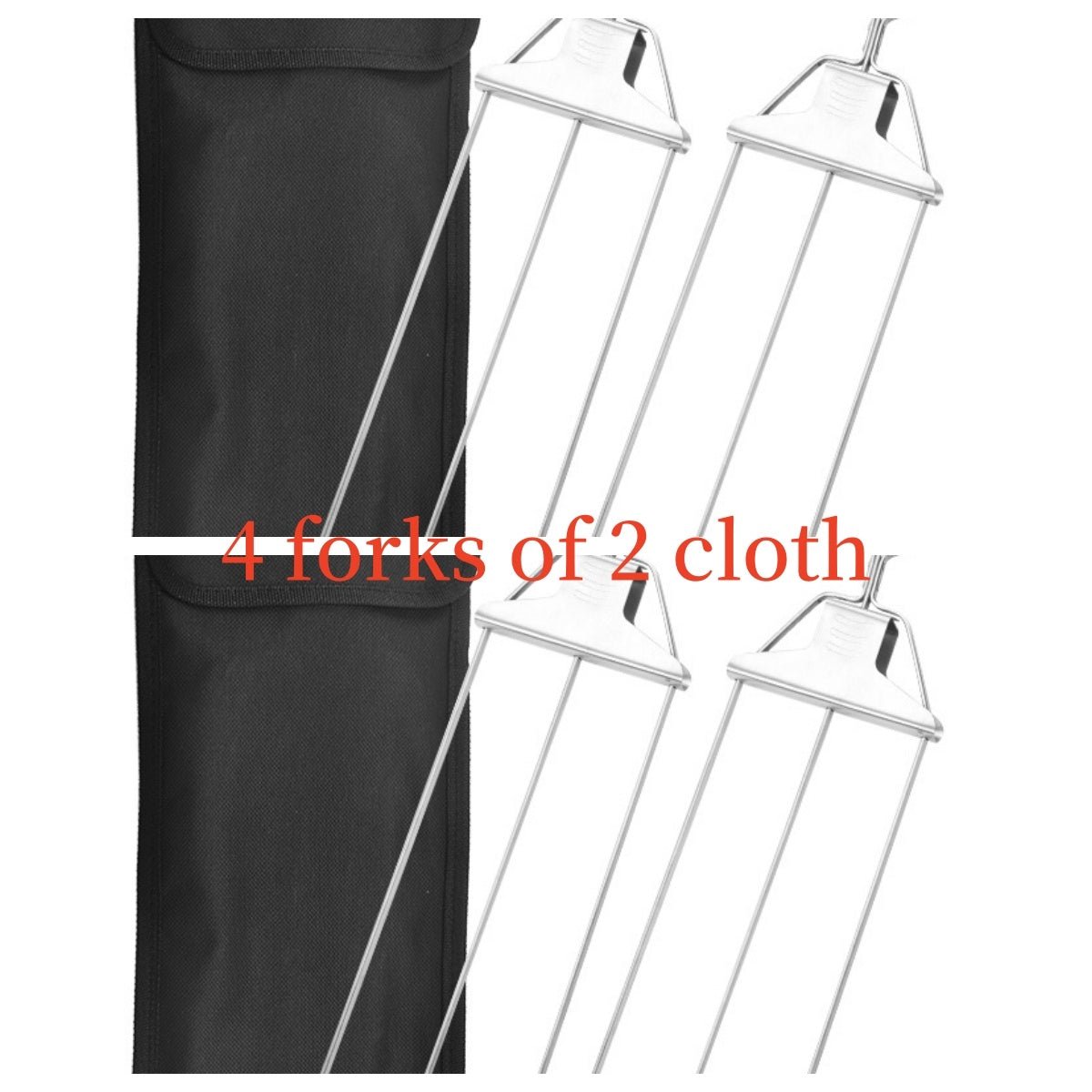 3 - Prong Skewer Stick Needles Kebab 3 Way Forks Stainless Steel Barbecue Grill Fork Household BBQ Non - stick - Zambeel