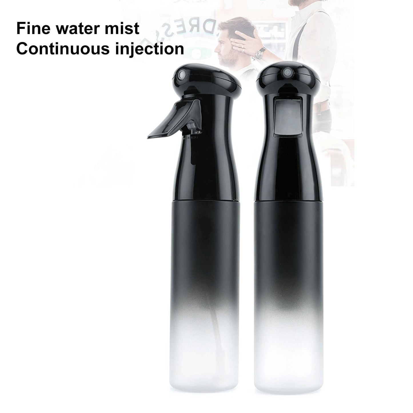 300ml Empty Spray Bottle Mist Continuous Spray Water Bottle for Hair Styling Plants Cleaning - Zambeel