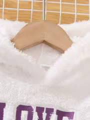 Kids Furry Love Hoodie & Holographic Pants Set