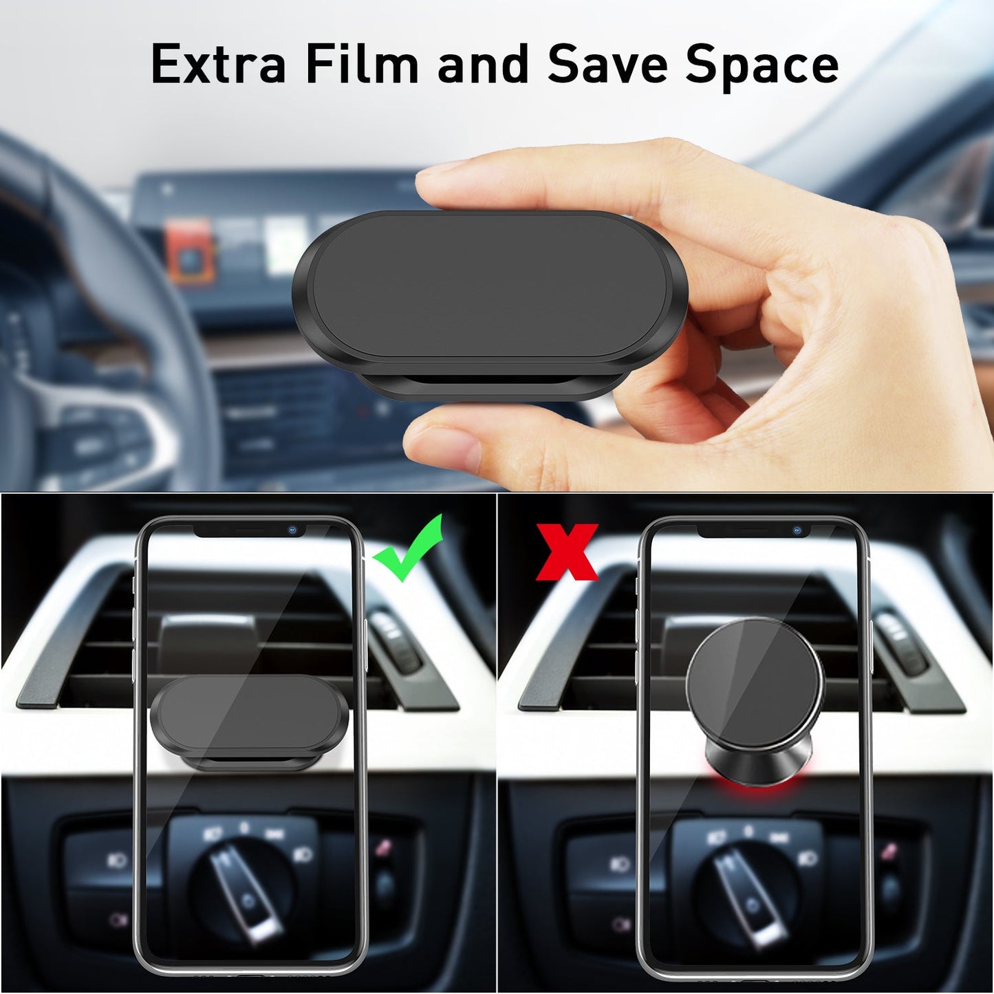 360 Degree Rotating Magnetic Car Phone Holder - Zambeel