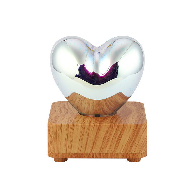 3d Love Glass Small Night Lamp Bedside Bedroom - Zambeel