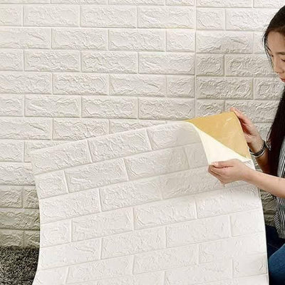 3D Self - Adhesive Foam Brick Wall Sticker - Zambeel
