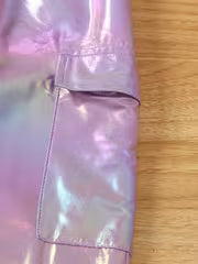 Kids Furry Love Hoodie & Holographic Pants Set