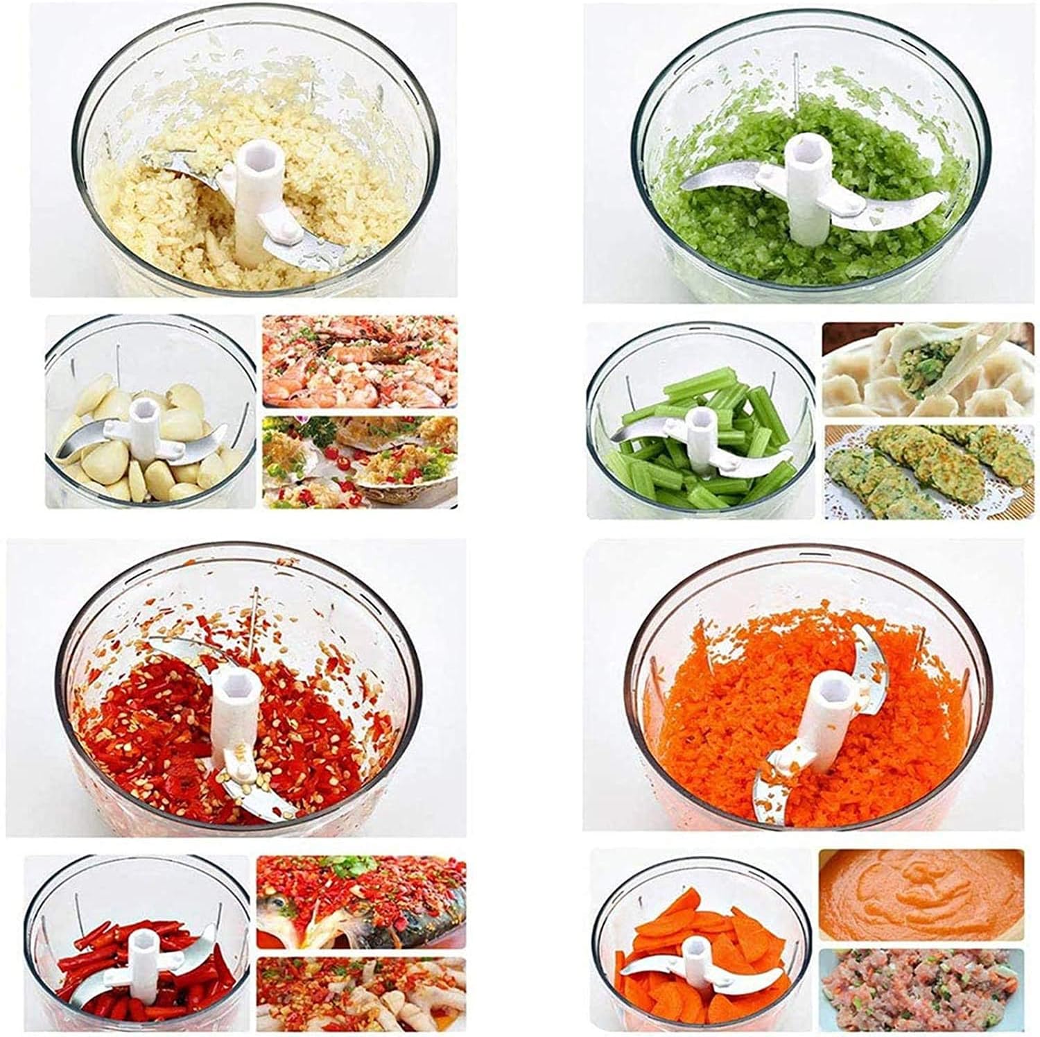 4 - Blade Manual Food Chopper - Zambeel