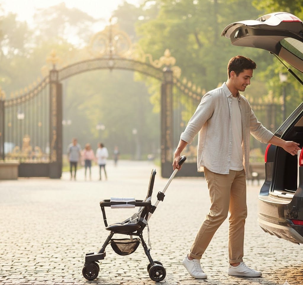 4 - in - 1 Baby Folding Tricycle Stroller © - Zambeel