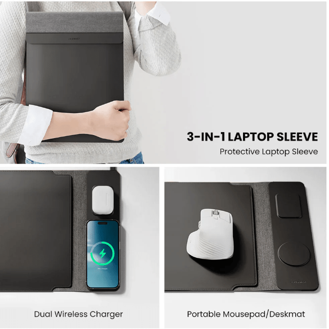 4 in 1 Wiresless Charging Laptop Sleeve - Zambeel