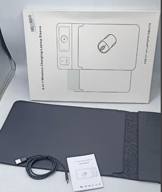 4 in 1 Wiresless Charging Laptop Sleeve - Zambeel