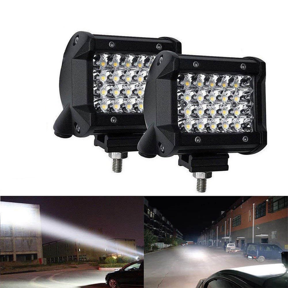 4 Row Of Light Beads Highlighting Strip Lights 72W Off - Road Vehicle Modification - Zambeel