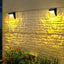 4pcs Solar Lamp Fence Wall Lamp Outdoor Waterproof Home Decoration Lighting Garden Wall Lamp - Zambeel