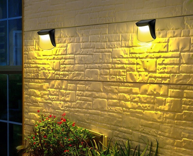 4pcs Solar Lamp Fence Wall Lamp Outdoor Waterproof Home Decoration Lighting Garden Wall Lamp - Zambeel