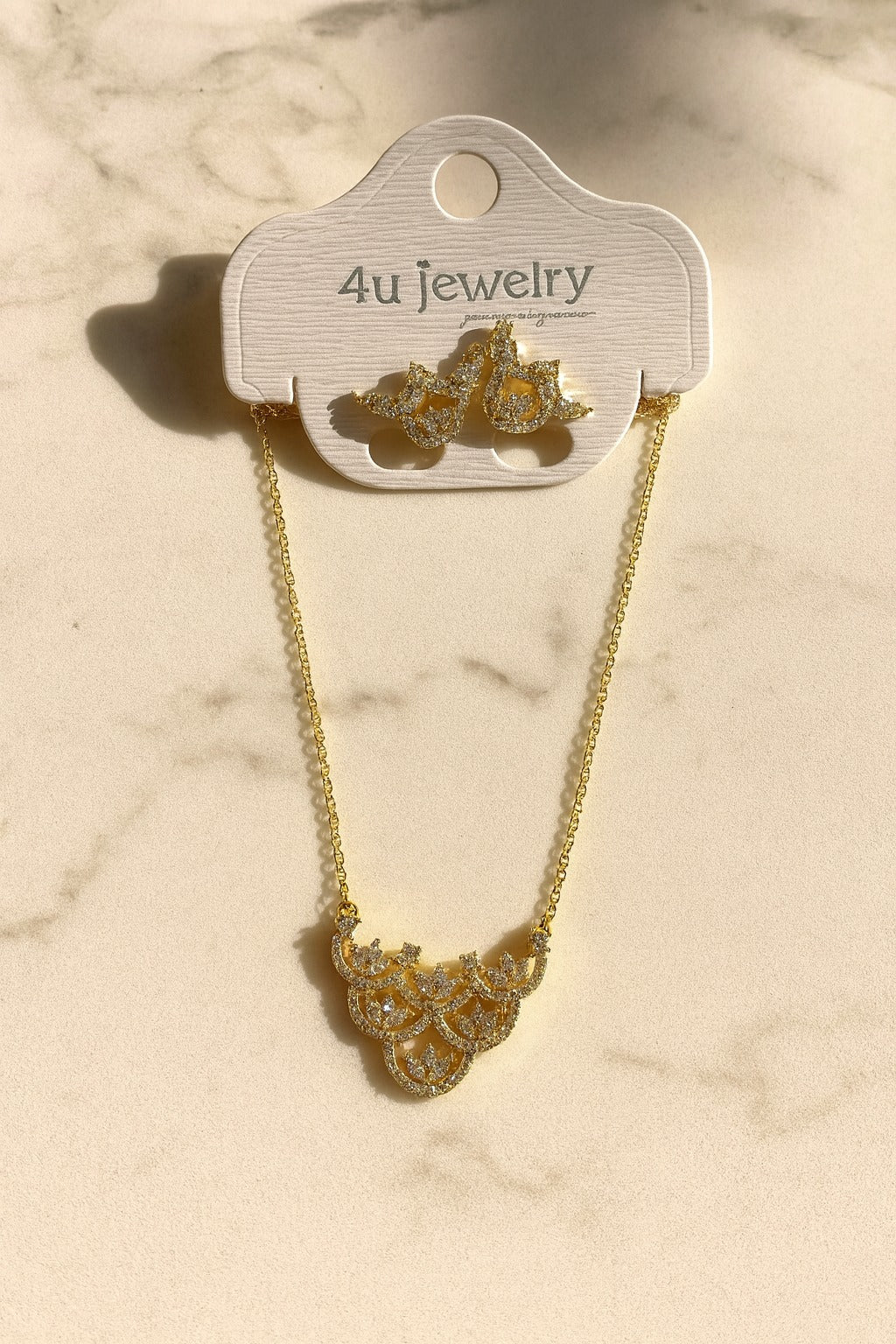 4u Jewelry - Cubic Zirconia Pendant & Earring Sets - Zambeel