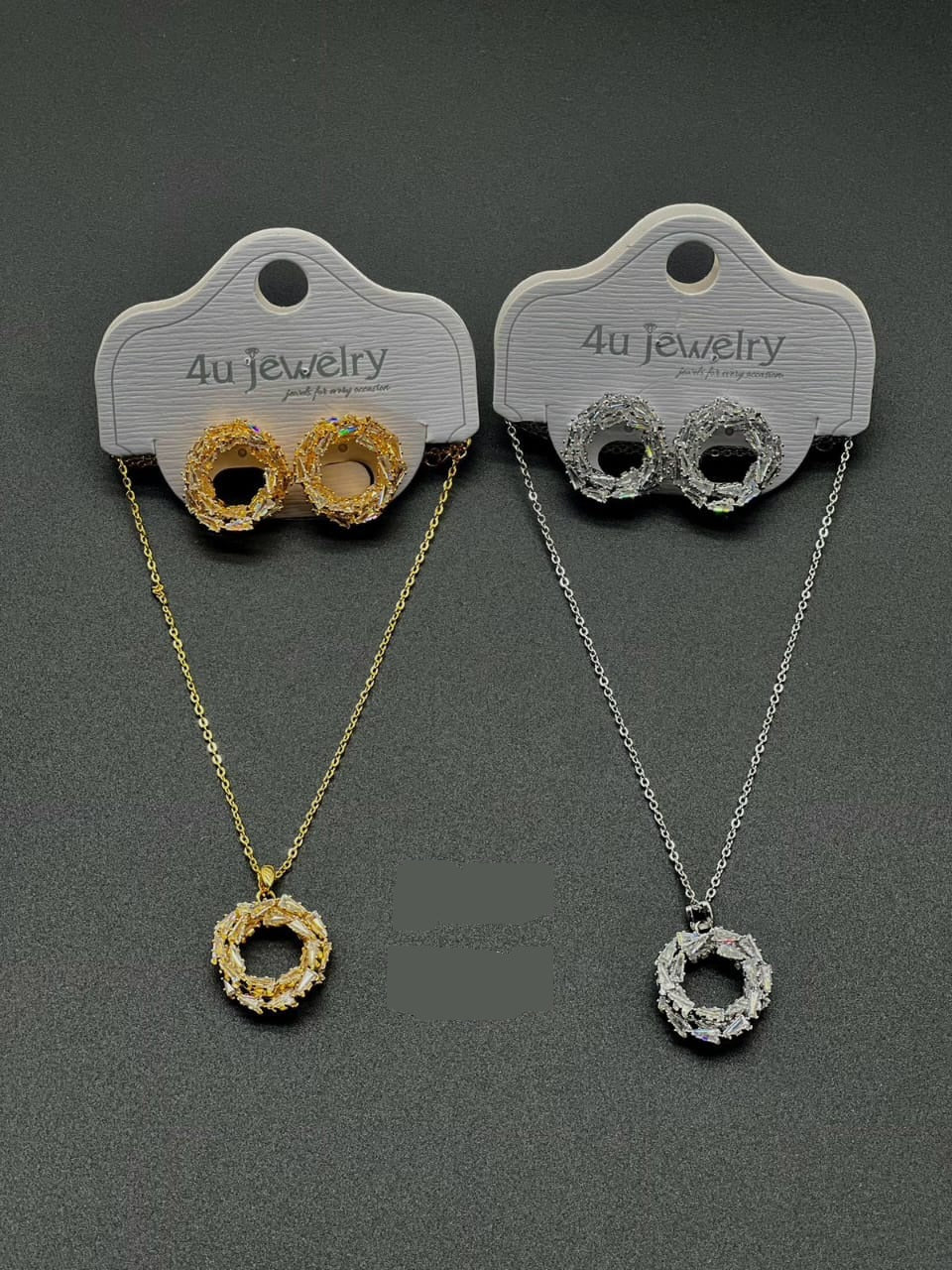 4u Jewelry - Cubic Zirconia Pendant & Earring Sets - Zambeel