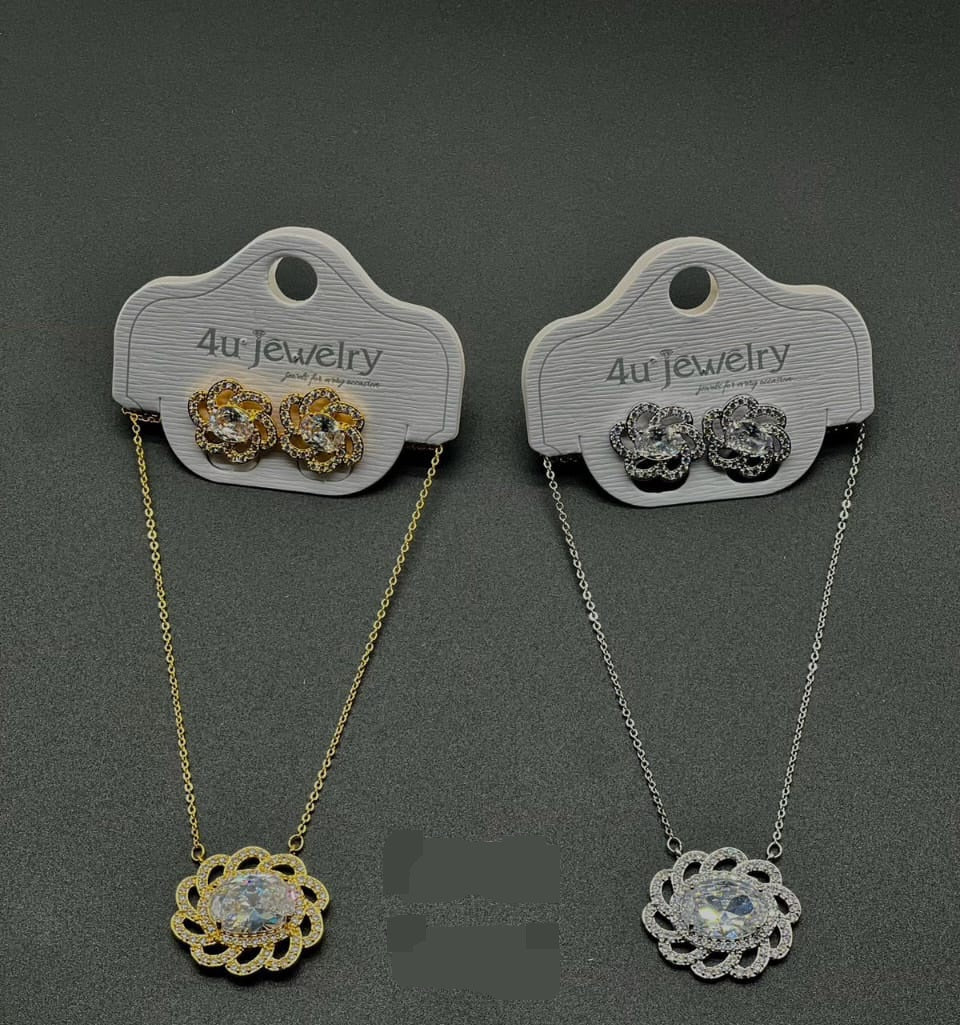 4u Jewelry - Cubic Zirconia Pendant & Earring Sets - Zambeel
