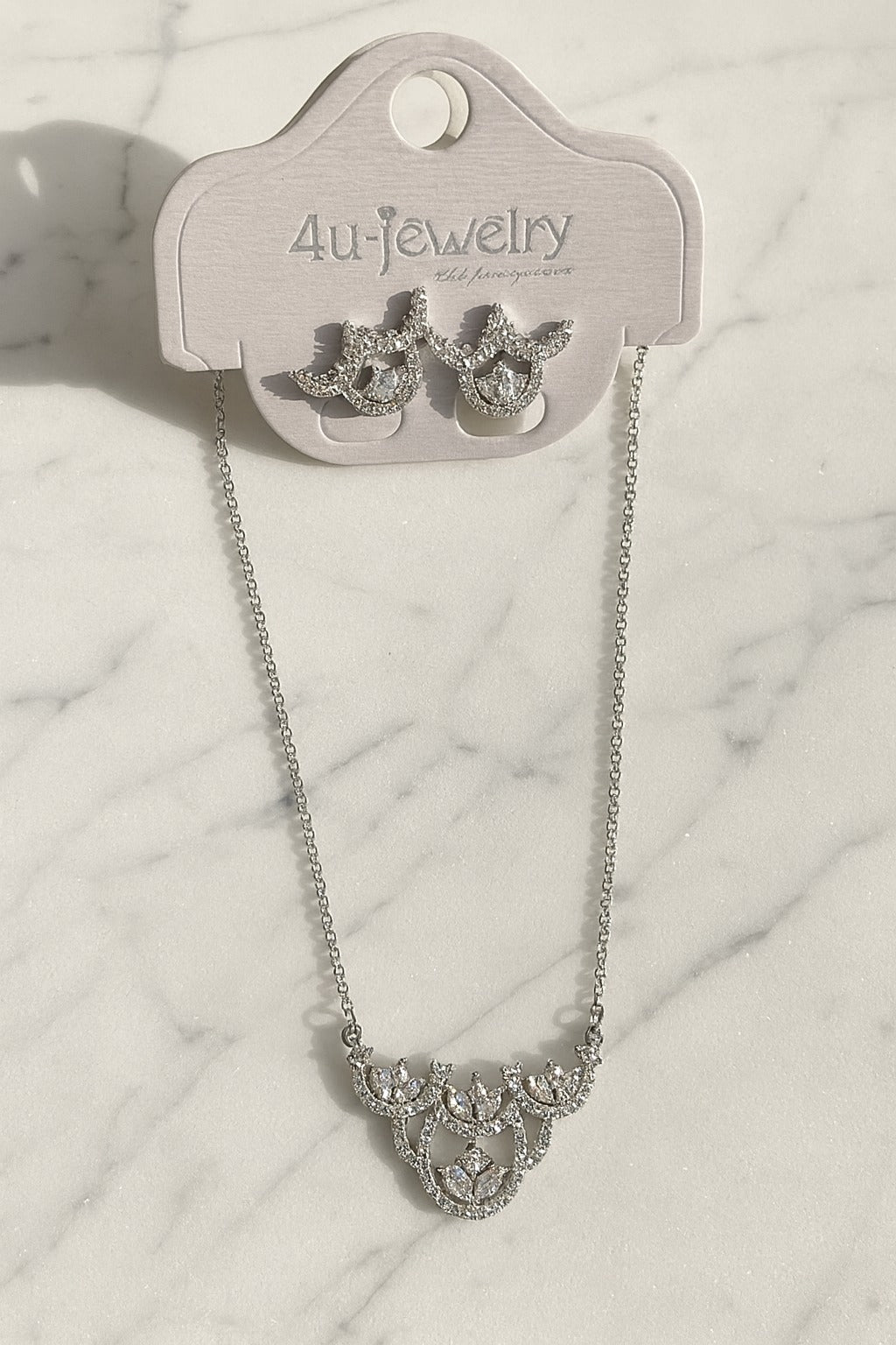 4u Jewelry - Cubic Zirconia Pendant & Earring Sets - Zambeel