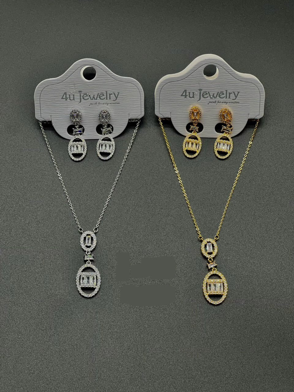 4u Jewelry - Cubic Zirconia Pendant & Earring Sets - Zambeel