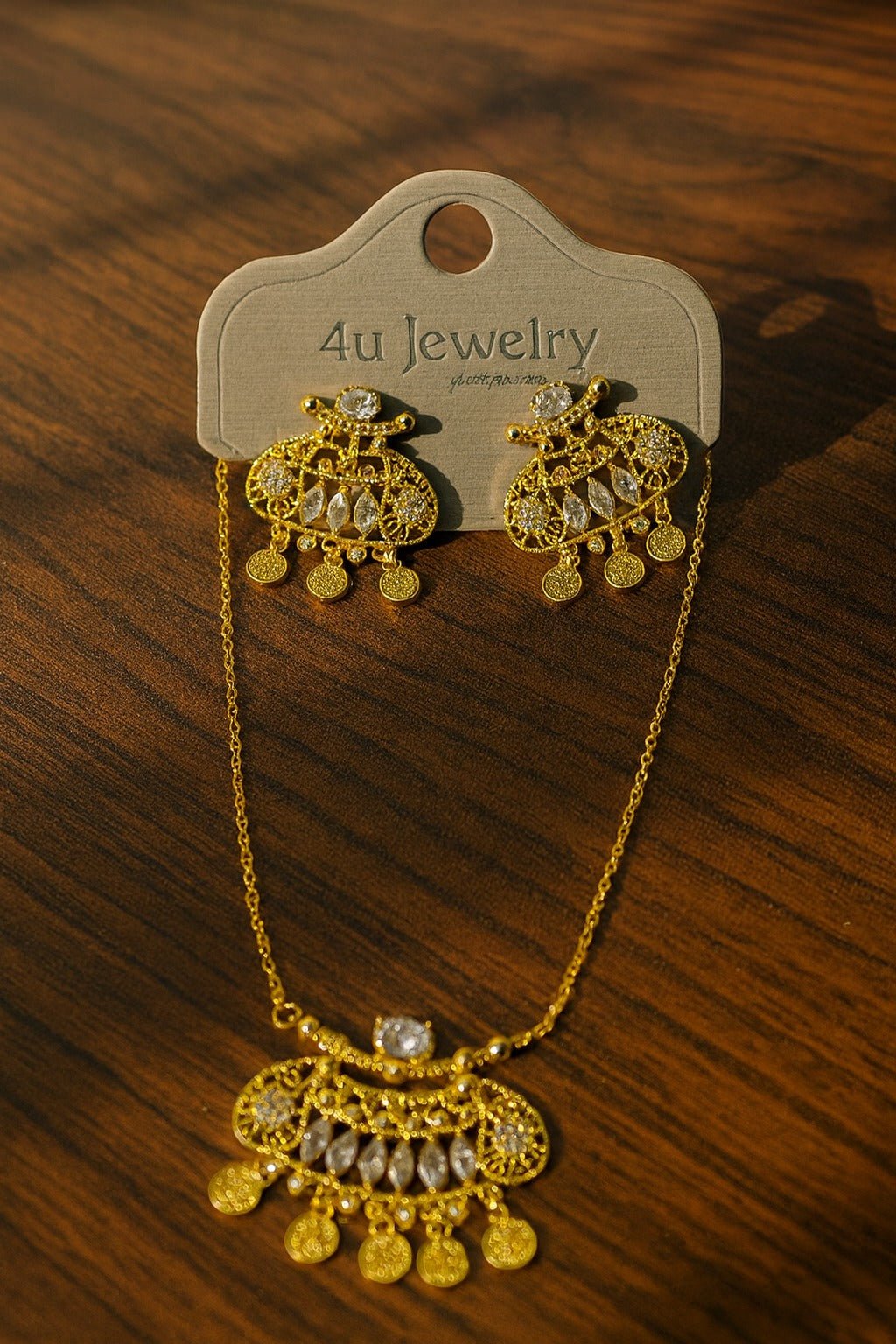 4u Jewelry - Cubic Zirconia Pendant & Earring Sets - Zambeel