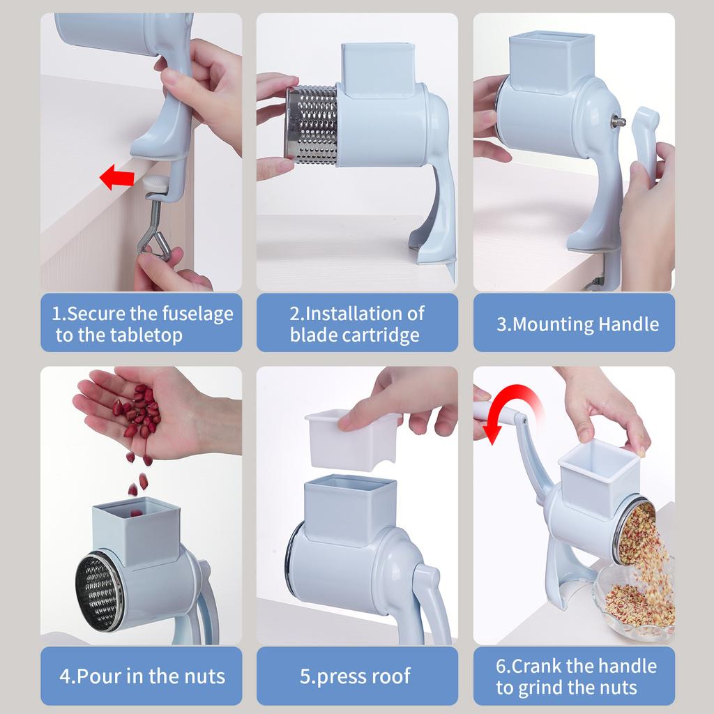 5 - in - 1 Manual Drum Grater - Zambeel