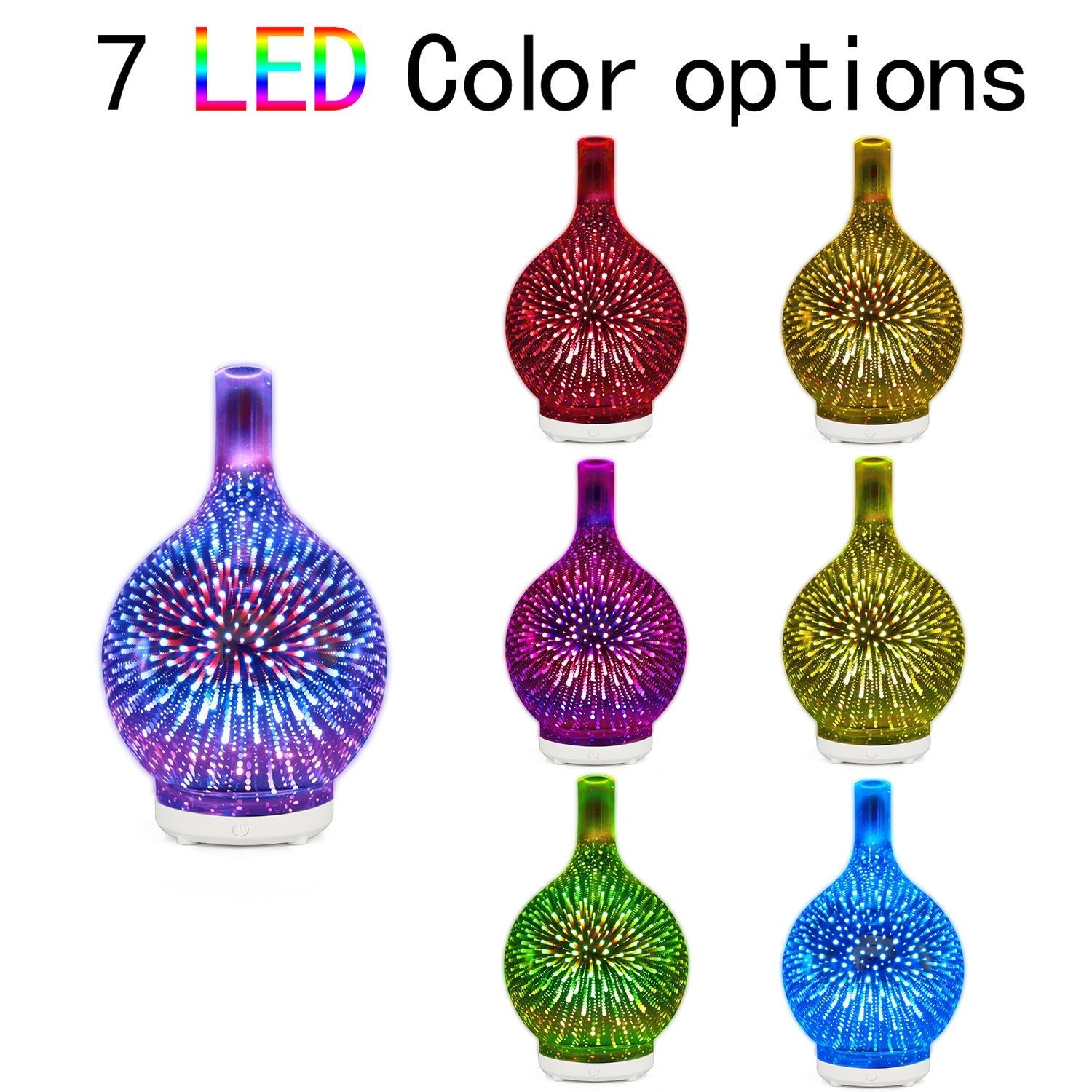 5V Glass Colorful Vase Humidifier - Zambeel
