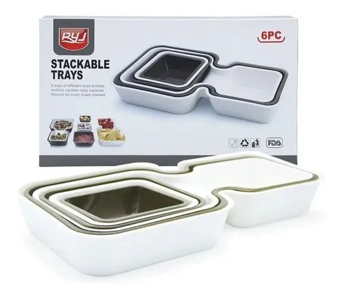 6 - Piece Stackable Trays Set - Zambeel