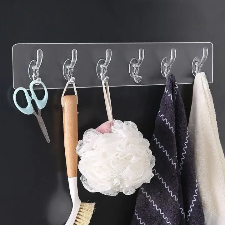 6 - Row Transparent Hooks - Zambeel