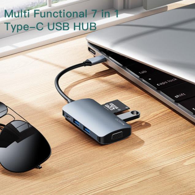 7 in 1 Type - C to USB External Hub - Zambeel
