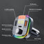 832 Car Mp3 Player Colorful Atmosphere Breathing Light Hands - Free Car Bluetooth Qc3.0 Car Charger - Zambeel