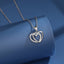 925 Sterling Silver Double Heart - shaped Necklace For Women Summer - Zambeel
