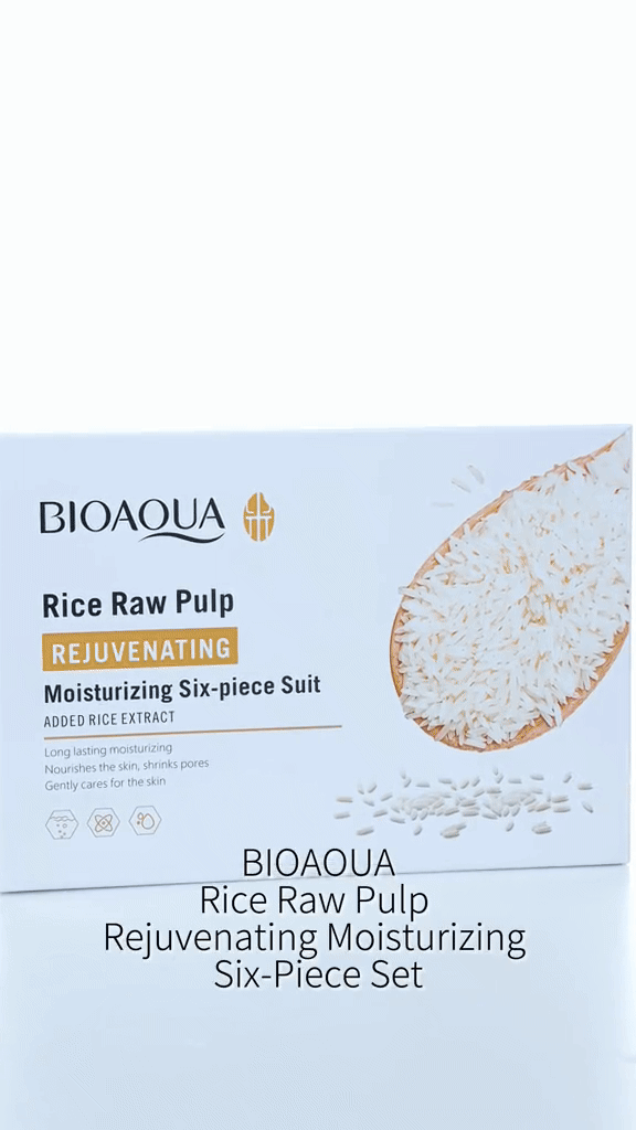 BIOAQUA - مجموعة تجديد البشرة من لب الأرز الخام (الأصلية)