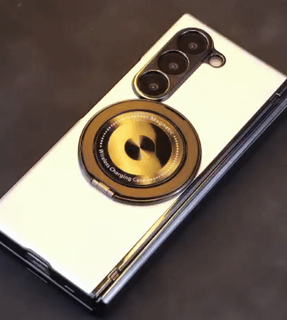 حافظة مزودة بمسند حلقي مغناطيسي مع زجاج مقسّى