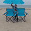 Portable Double Folding Beach Chair with Umbrella ©