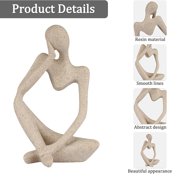 Abstract Stone - Look Thinking Woman Statue - Zambeel