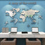 Acrylic 3D Wall Decor World Map Wall Decar for Office Decoration (Large) - Zambeel