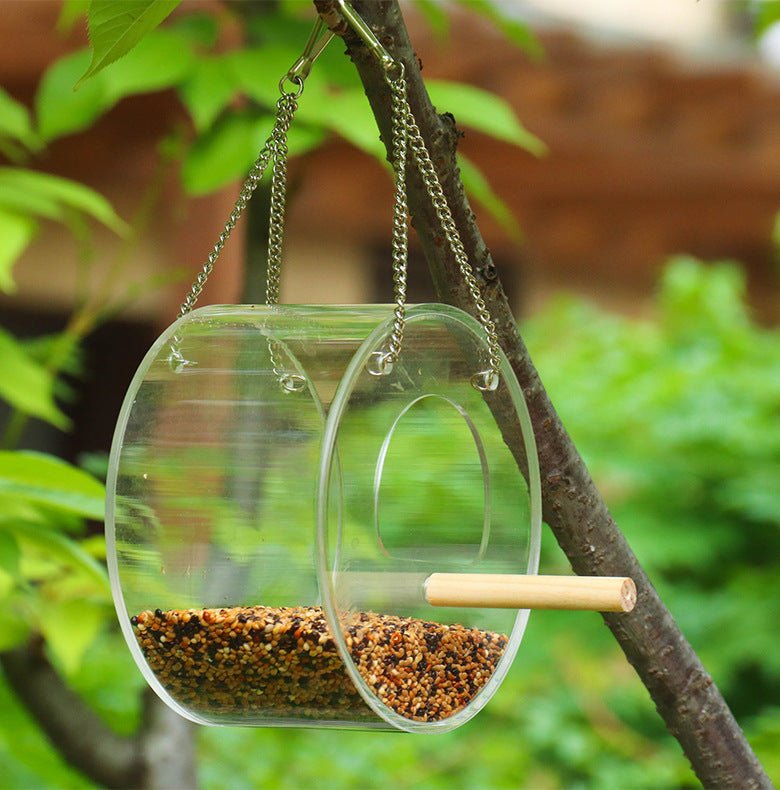 Acrylic Bird Food Box - Zambeel