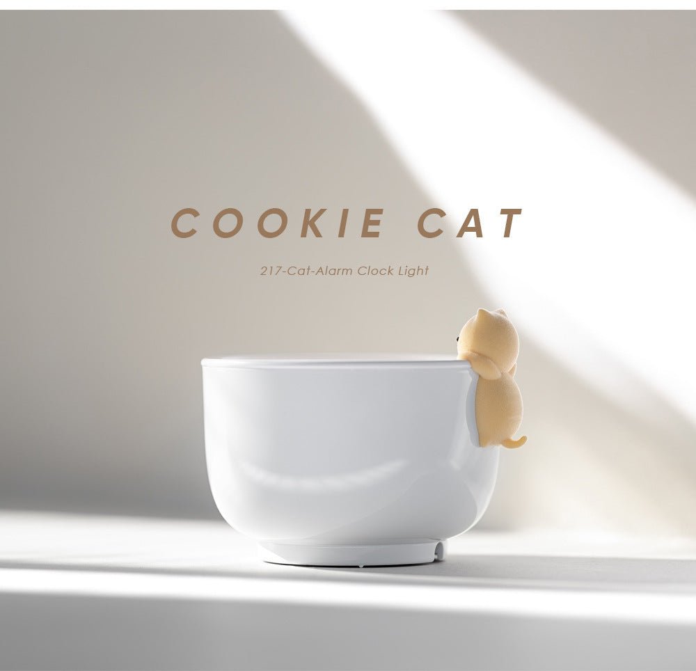 Alarm Clock Atmosphere Night Light Rechargeable LED Screen Bedside Wake Up Clock Adjustable Brightness Lamp - Zambeel