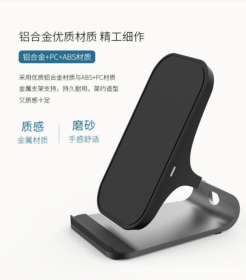 Aluminum Alloy QI Fast Charging 15W Wireless Charger Mobile Phone Holder - Zambeel