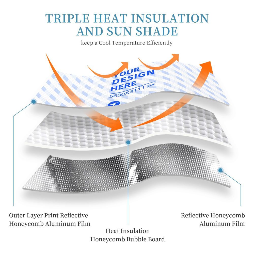 Aluminum Foil Car Windshield Sun Visor - Zambeel