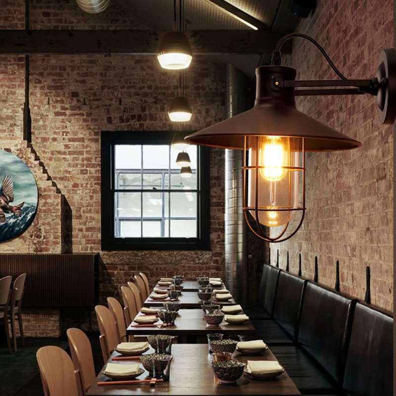 American Country Wall Lamp Chinese Restaurant Aisle Bedroom Bedside Retro - Zambeel
