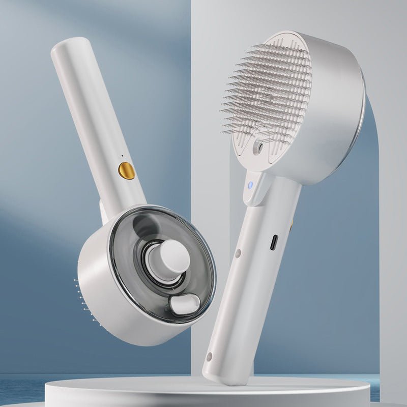 Animal Hair Remover Brush Dog And Cat Steam Brush Pet Self Cleaning Dog Brush Grooming Removes Cat Hairs Cat Dog Accessories Pet Products - Zambeel