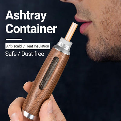 Anti - Scald Wooden Ashtray Container - Zambeel