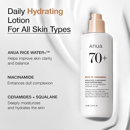 Anua - Rice 70 Intensive Moisturizing Milk (Original) - Zambeel