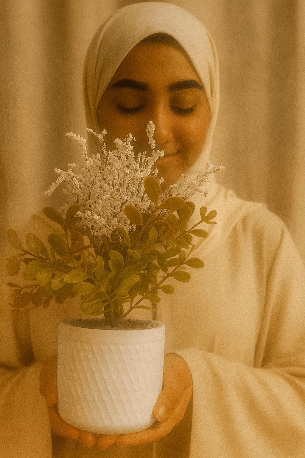 Artificial Potted Plant with Leaves - Zambeel