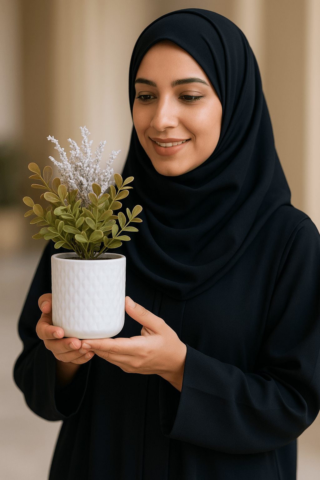 Artificial Potted Plant with Leaves - Zambeel