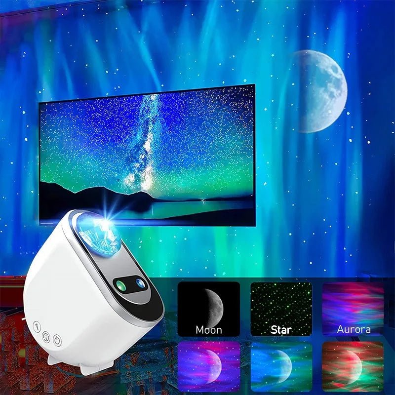 Aurora Borealis Starlight Projectors LED Galaxy Star Atmosphere Galaxy Night Light Home Bedroom Sky Moon Lamp Room Decor Gift - Zambeel