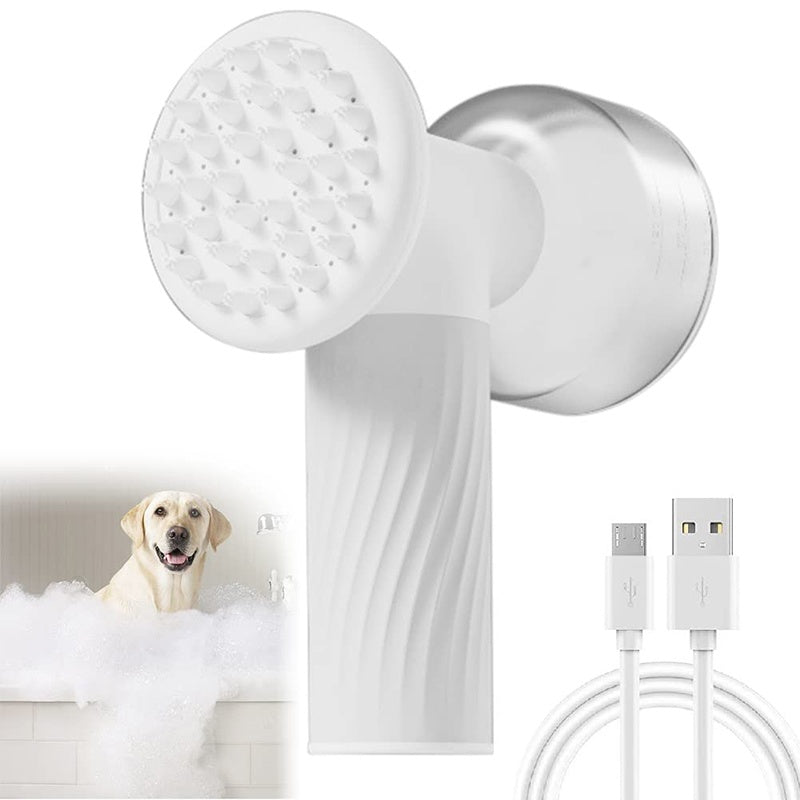 Automatic Foaming Dog Cat Bath Brush Dog Shampoo Brush With Soap Dispenser Electric Pet Grooming Massage Brush Pet Bath Brush Scrubber Comb For Dog Cat Pet Products - Zambeel