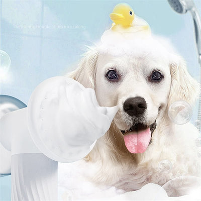 Automatic Foaming Dog Cat Bath Brush Dog Shampoo Brush With Soap Dispenser Electric Pet Grooming Massage Brush Pet Bath Brush Scrubber Comb For Dog Cat Pet Products - Zambeel