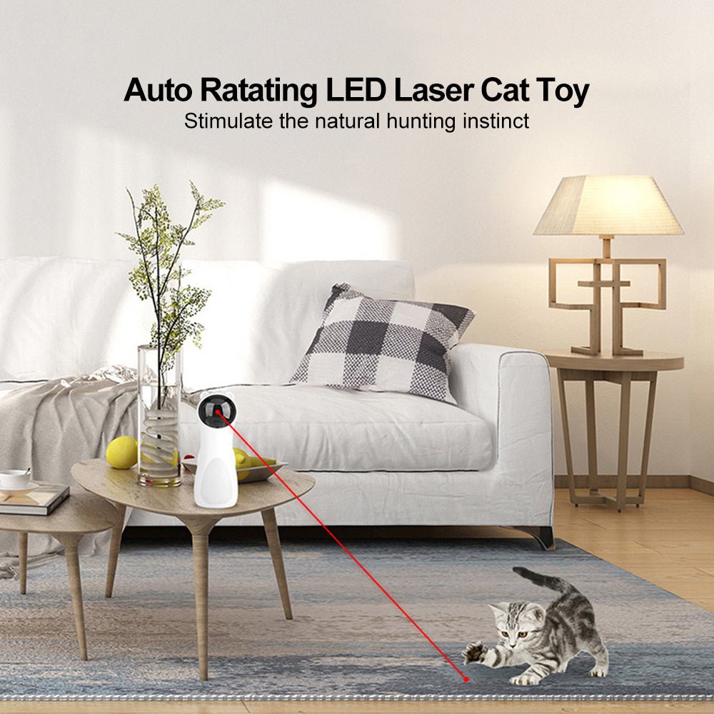 Automatic Laser Cat Toy Bear Laser Cat Toy LED Red Laser Cat Cat Toy - Zambeel