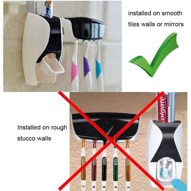 Automatic Toothpaste Dispenser with Toothbrush Holder - Zambeel