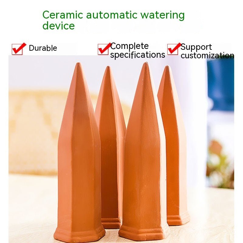 Automatic Watering Garden Tools Lazy Red Pottery Drainer - Zambeel